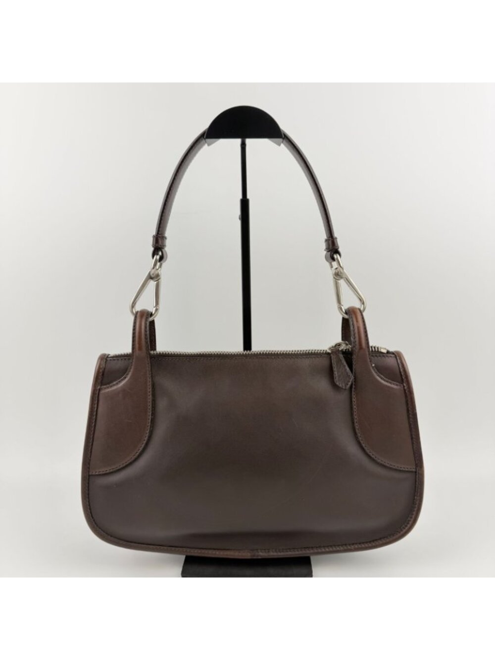 Prada Shoulder Bag Brown Leather Vintage - Picture 3 of 15